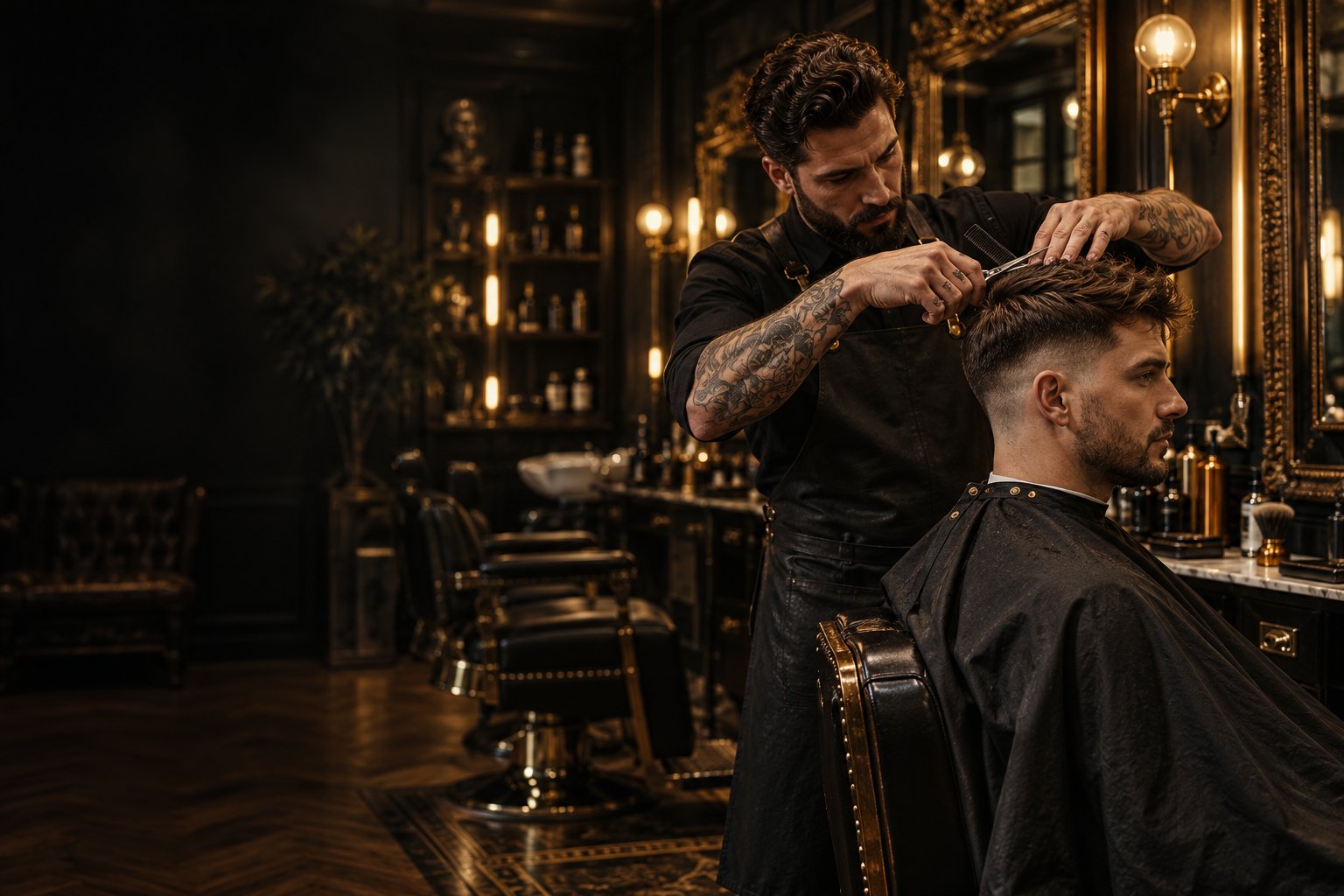 Thème Barber noir et doré