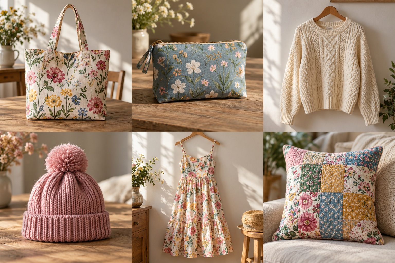 Coudre un tote bag fleuri