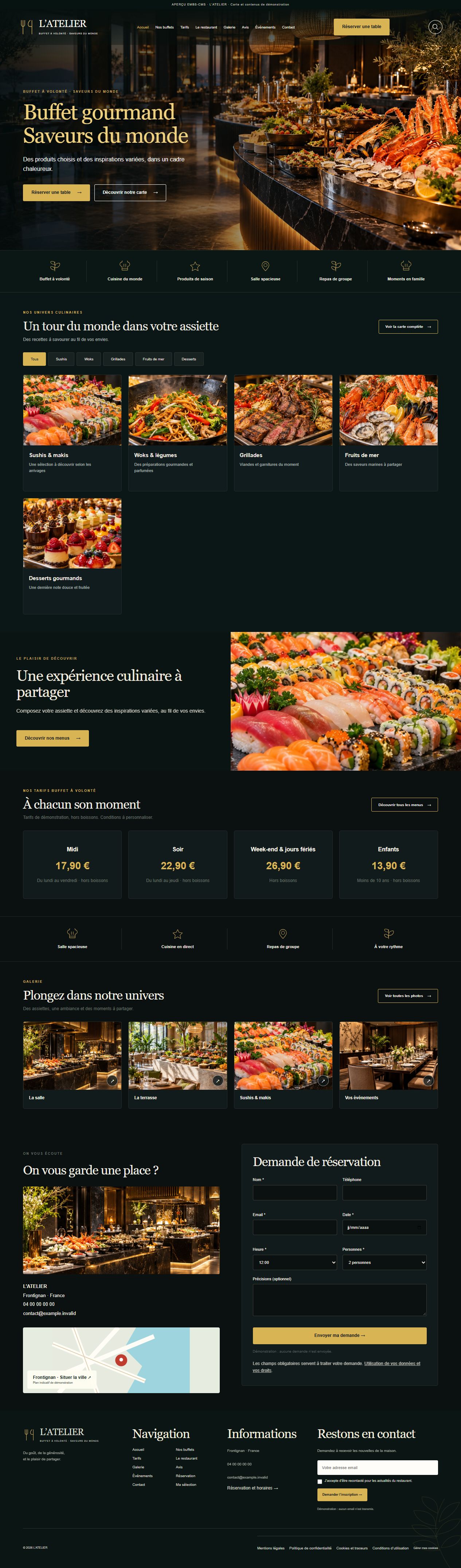 L’ATELIER — Buffet gourmand