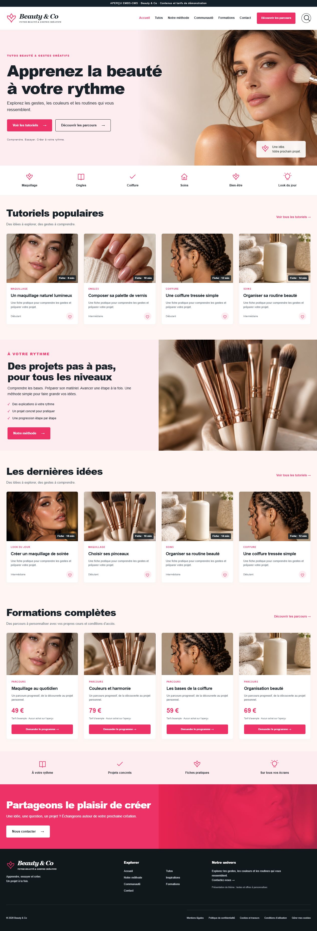 Beauty & Co — Tutoriels