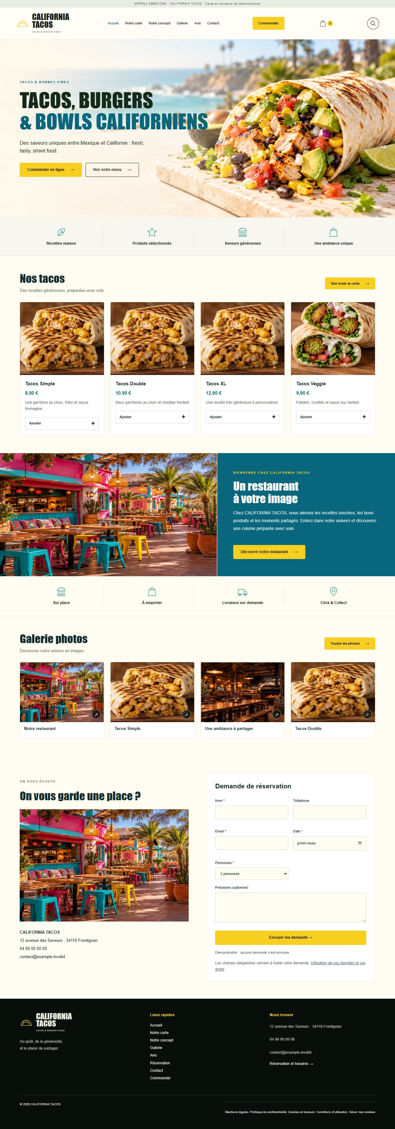 CALIFORNIA TACOS — Street food