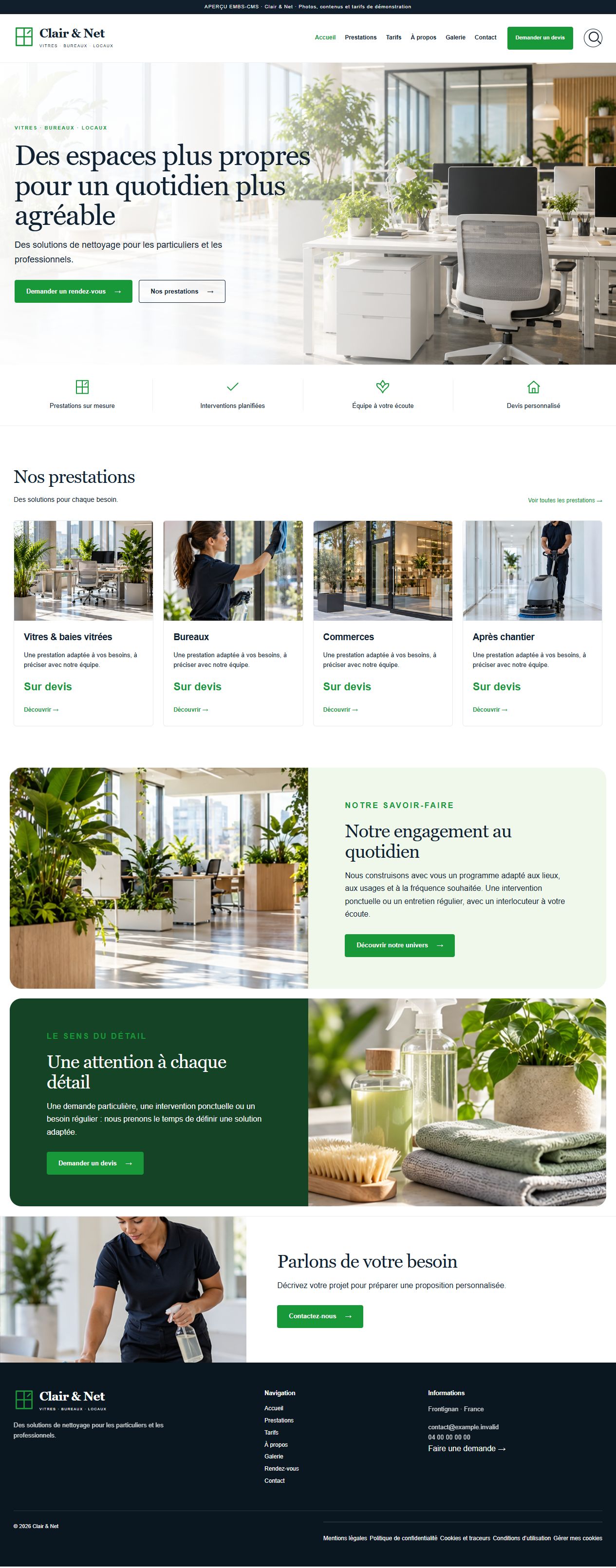 Clair & Net — Nettoyage professionnel