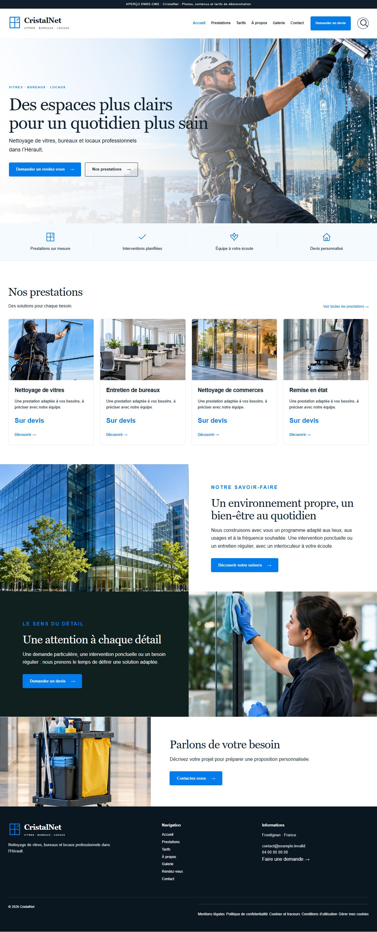 CristalNet — Nettoyage professionnel