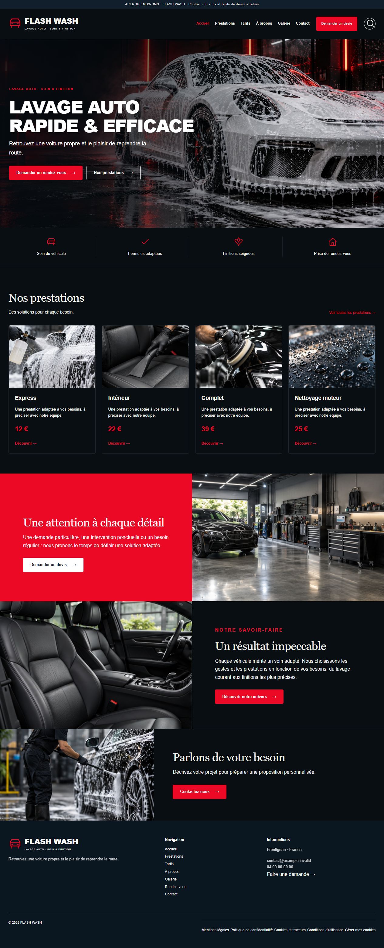 FLASH WASH — Lavage auto