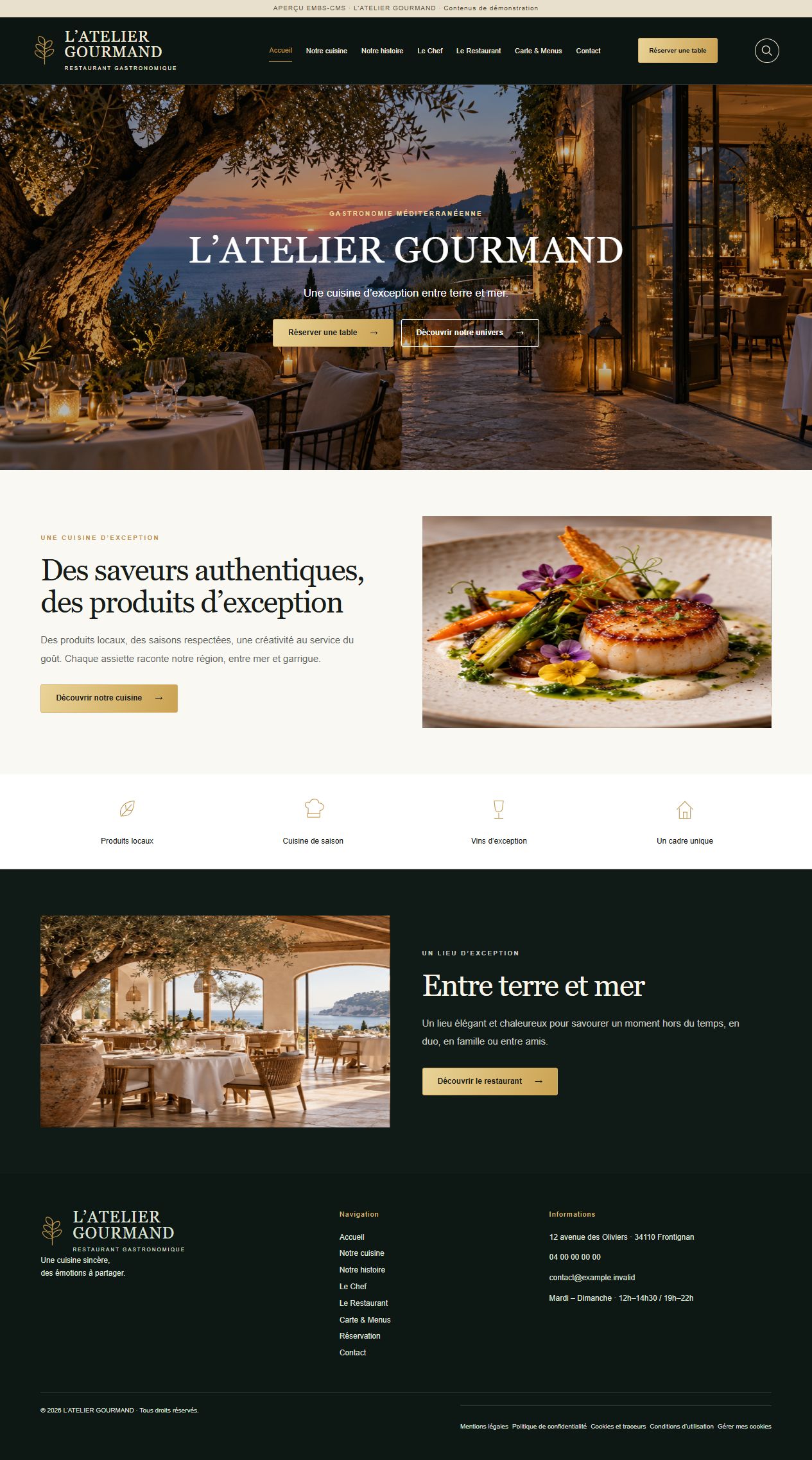 L’ATELIER GOURMAND — Restaurant