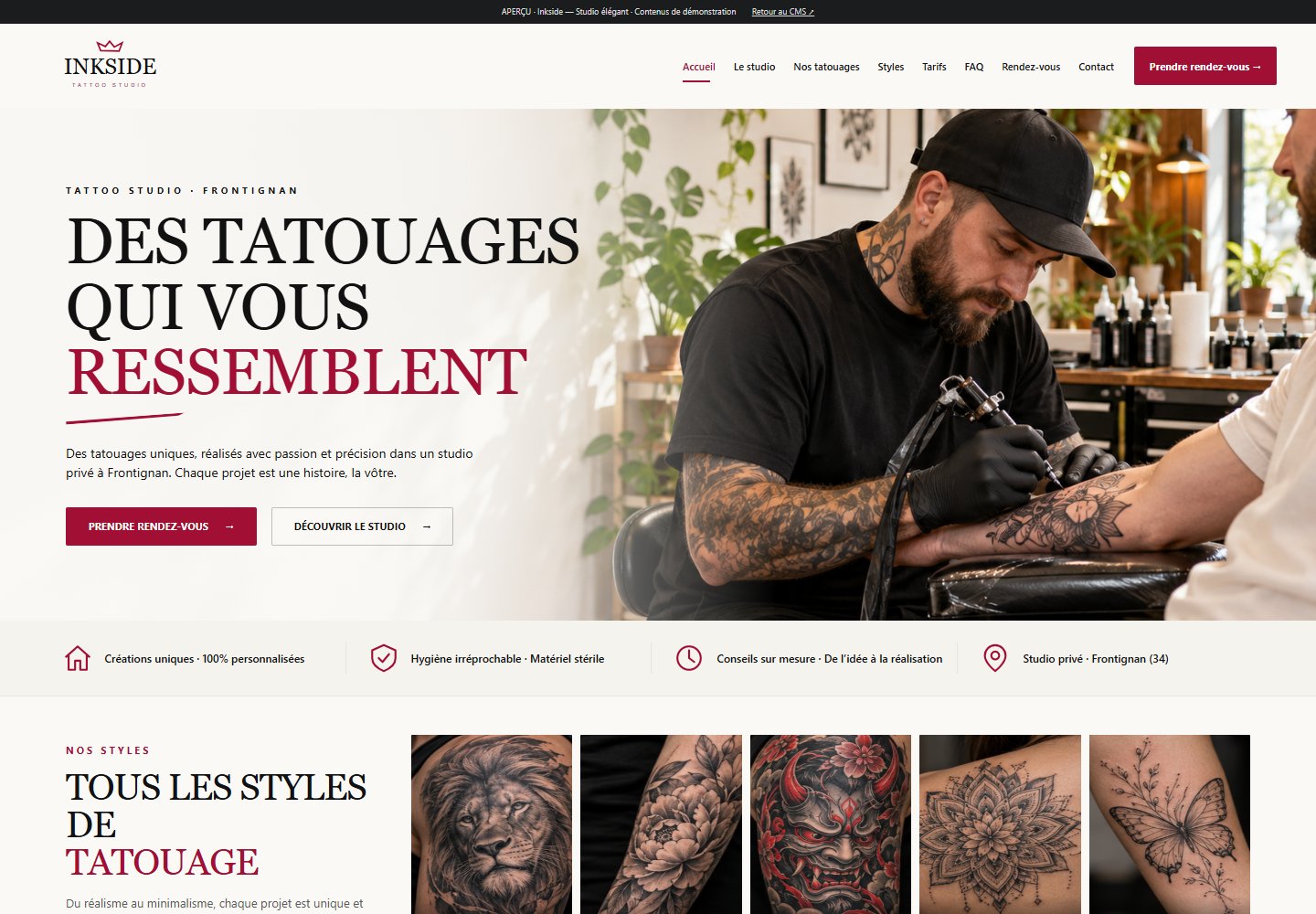 Inkside — Studio élégant