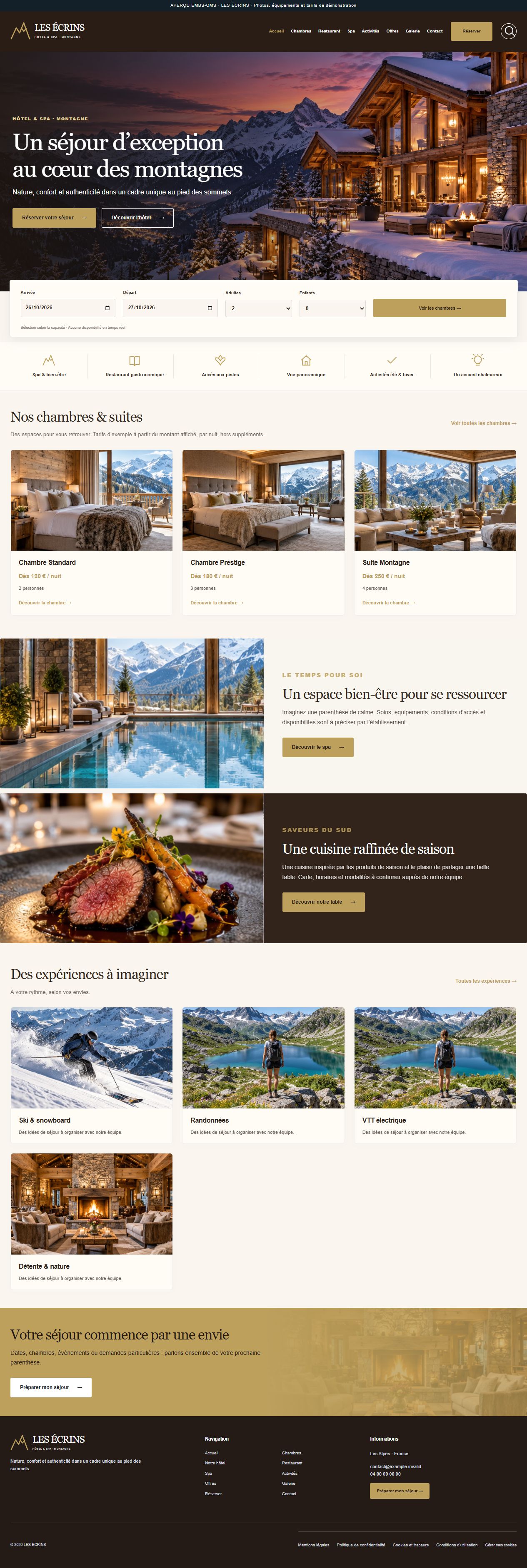 LES ÉCRINS — Hôtel & séjour