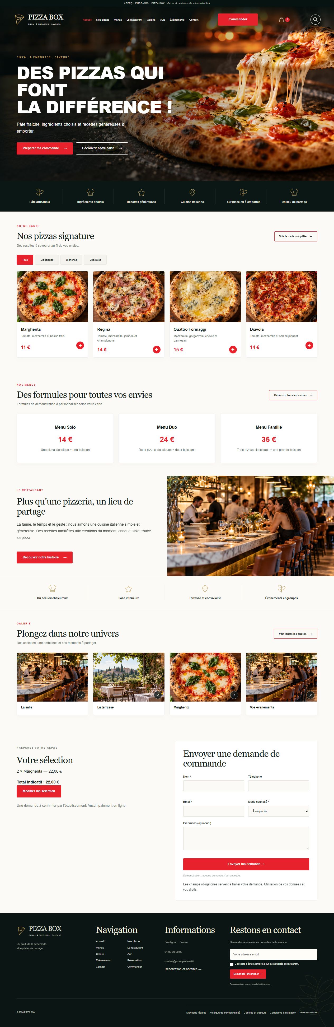 PIZZA BOX — Pizzeria