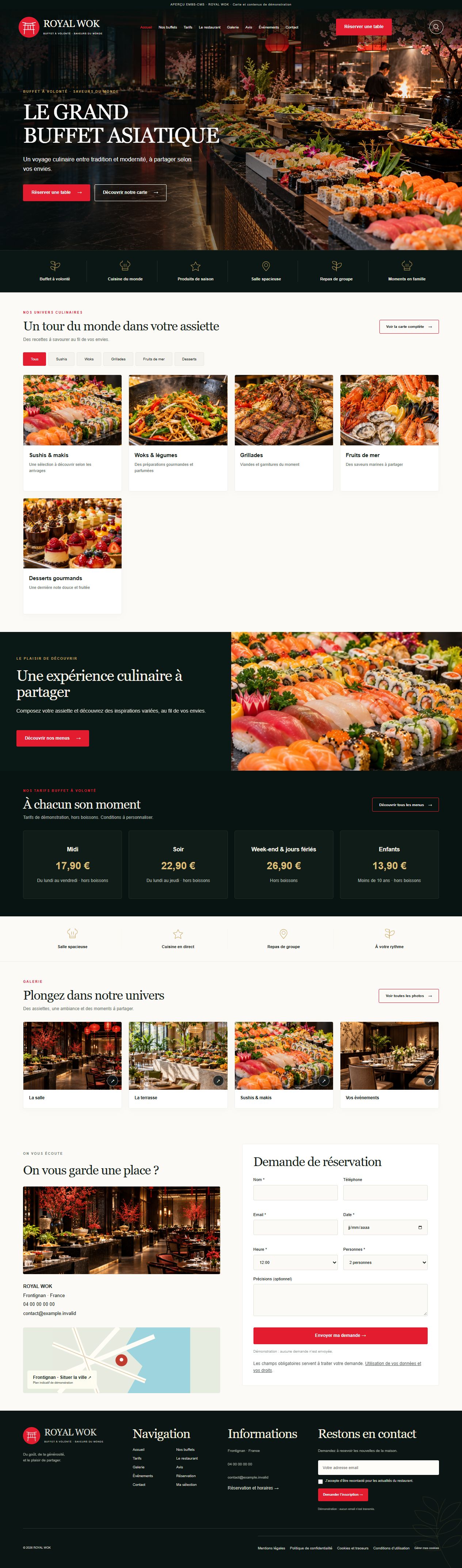 ROYAL WOK — Buffet gourmand