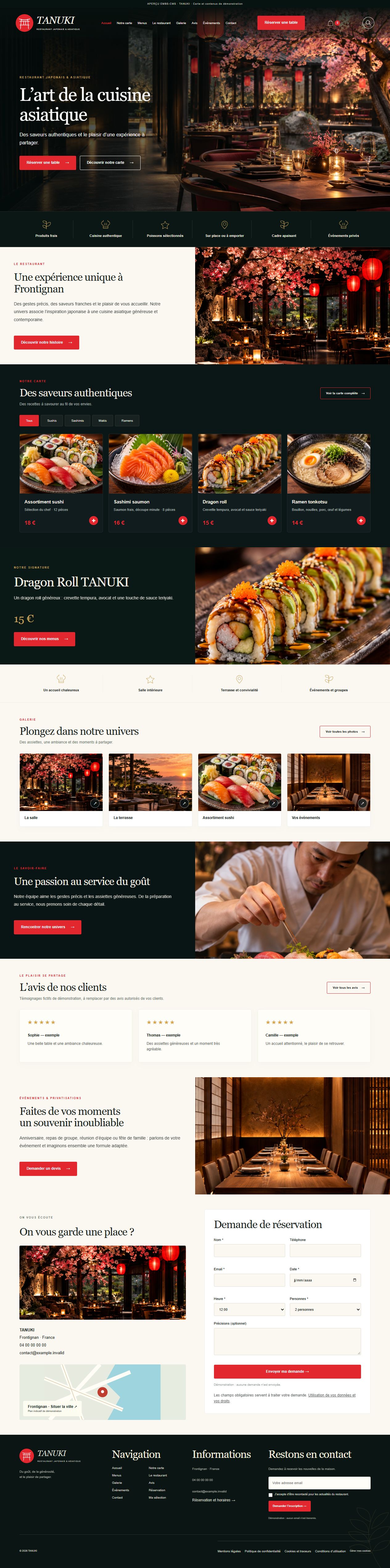 TANUKI — Cuisine asiatique