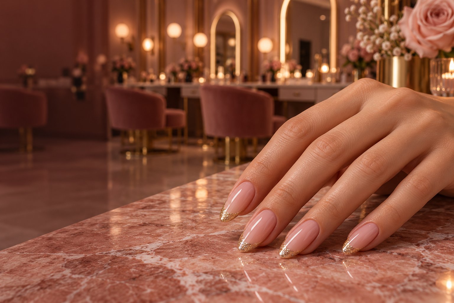 Design NailStudio rose poudré