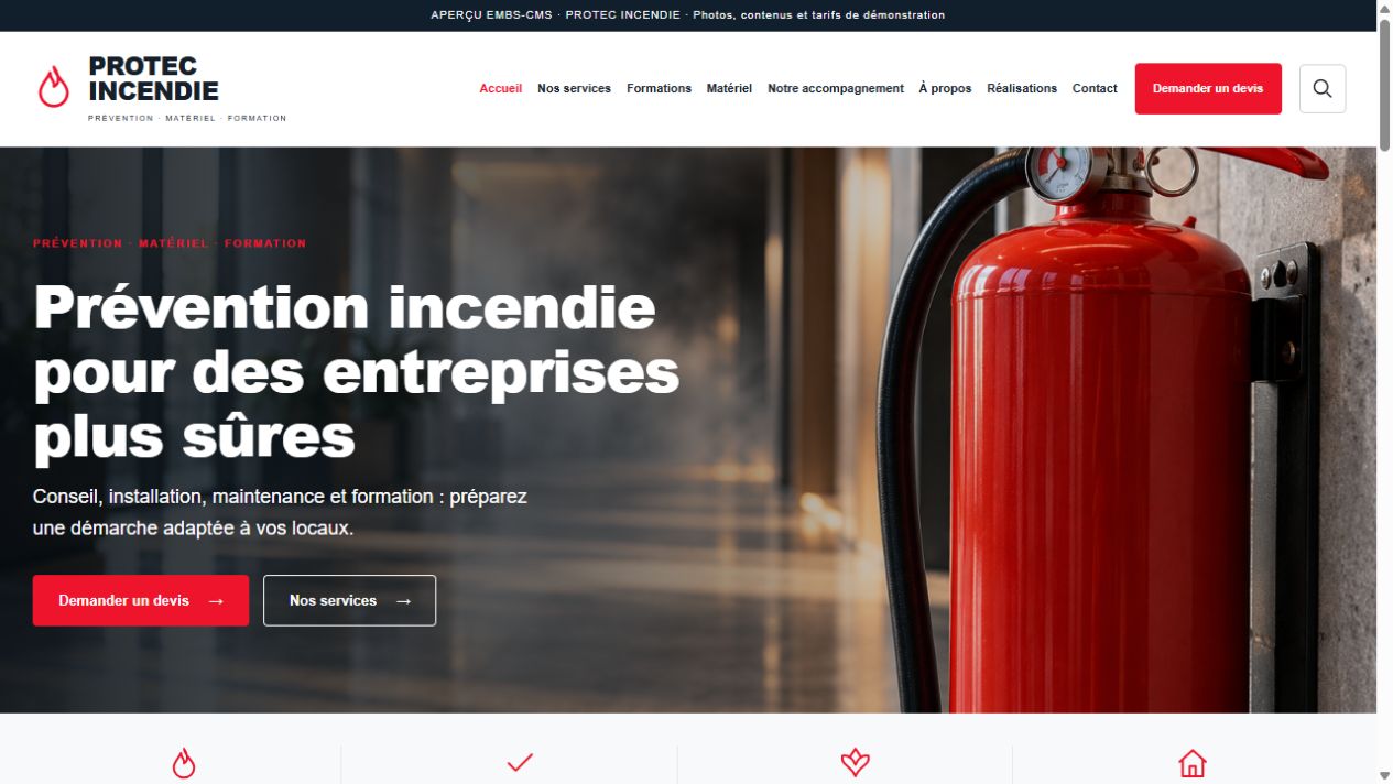 Capture du thème PROTEC INCENDIE
